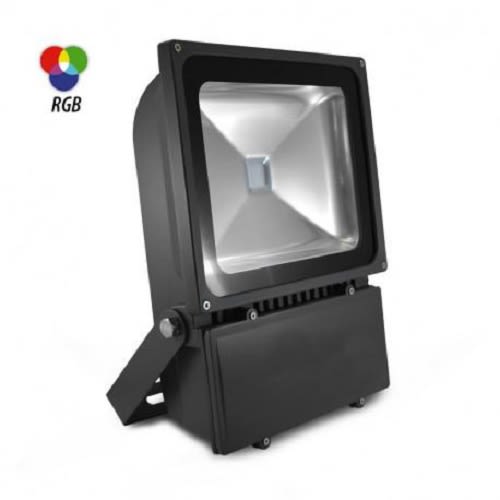 Projecteur LED LUMOS VINTAGE 100 W RGB gris IP65 MIIDEX LIGHTING 8047 photo du produit