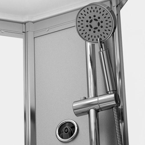 Cabine de douche Hydromassante SILVER HYDRO 120x80 gauche blanc - THALASSOR - SRMB1280G-ANGLE pas cher Secondaire 2 L