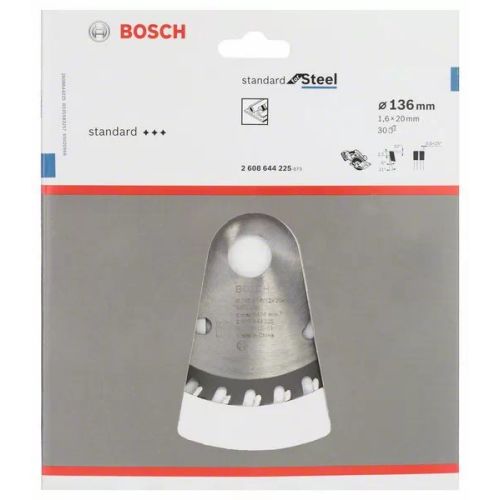 Lame scie circulaire Standard for Steel 136X20X1,6 30D GKM18 BOSCH 2608644225 photo du produit Secondaire 1 L