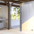 Paroi de douche fixe avec verre miroir anticalcaire BAYA 100cm - CUISIBANE - PC-I8BAY_100H pas cher