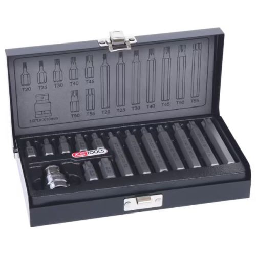 Coffret de 15 embouts de vissage Torx® 1/2 '' T20 à T55 KS TOOLS 911.5020 photo du produit