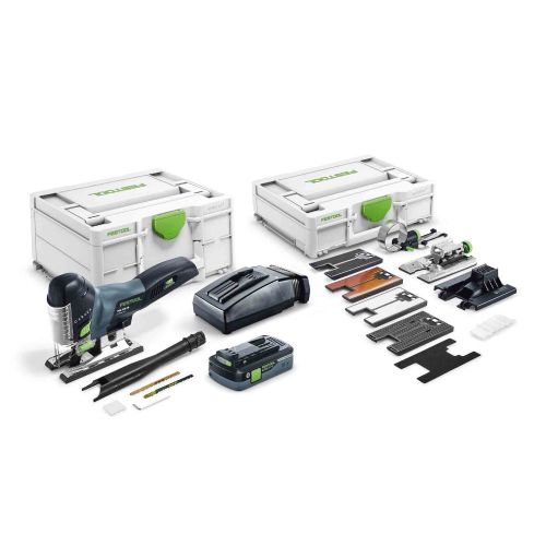 Scie sauteuse 18V CARVEX PSC 420 HPC 4,0 EBI-Set + 1 batterie 4 Ah + chargeur en coffret SYSTAINER SYS 3 - FESTOOL - 576523 pas cher