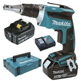 Visseuse plaque de plâtre 18V Makita DFS452RTJ + 2 batteries 5 Ah + chargeur + coffret MAKPAC photo du produit Principale M