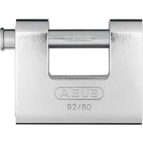 Cadenas blindé rectangulaire monobloc 80mm en acier 92-80 - ABUS - 92/80 pas cher