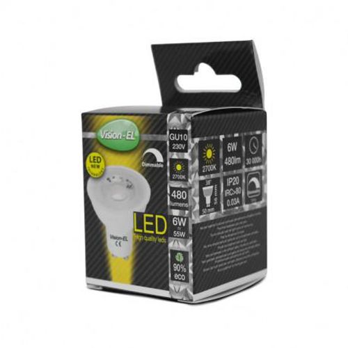 Ampoule LED GU10 Spot 6W 2700K 