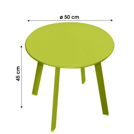 Table d'appoint ronde en métal D50 cm pas cher