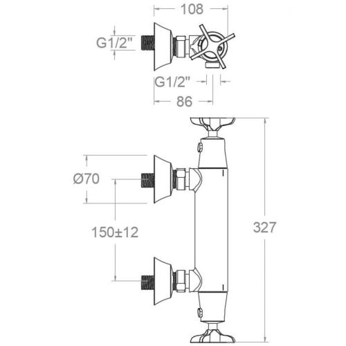 Mitigeur de douche thermostatique ADAGIO 913401S - RAMON SOLER - 91D306105 pas cher Secondaire 1 L