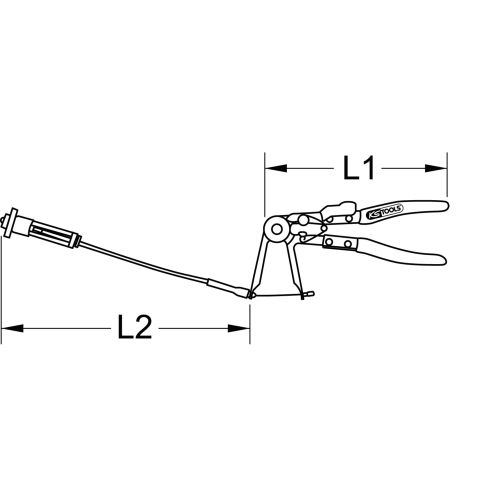 Pince pour colliers auto-serrants avec câble bowden 650 mm KS TOOLS 115.1168 photo du produit Secondaire 1 L