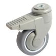 Roulette polyamide caoutchouc gris 125 mm à oeil pivotante AVL 590883N photo du produit Secondaire 1 S
