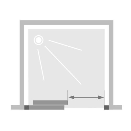 Parois de douche SMART DESIGN coulissant 127-140cm profilé blanc avec verre transparent - KINEDO - PA9214BTNE pas cher Secondaire 1 L