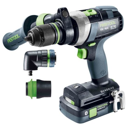 Perceuse-visseuse 18V QUADRIVE TDC 18/4 5,0/4,0 I-Set + 2 batteries 4Ah / 5Ah + chargeur + coffret SYSTAINER SYS3 - FESTOOL - 577612 pas cher Secondaire 1 L