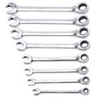 Jeu de 8 clés mixtes à cliquet et fourche Sam Outillage - 50-CFJ8 photo du produit