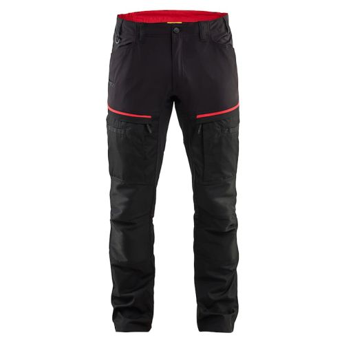 Pantalon maintenance stretch noir/rouge T44L - BLÅKLÄDER - 145618459956C150 pas cher