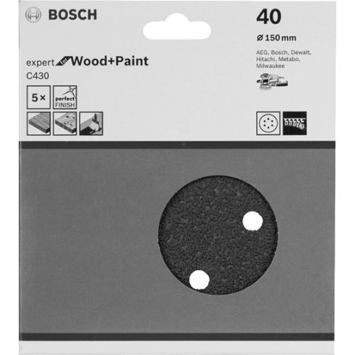 Disques abrasifs D.150 G.40 6T velcro C430 - BOSCH - 68008605716 pas cher Secondaire 1 L