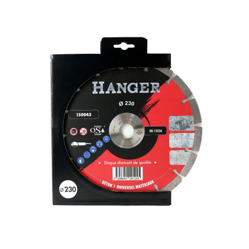 Disque diamant b&eacute;ton universel 230mm segment 10mm - HANGER - 150043 pas cher Secondaire 2 L