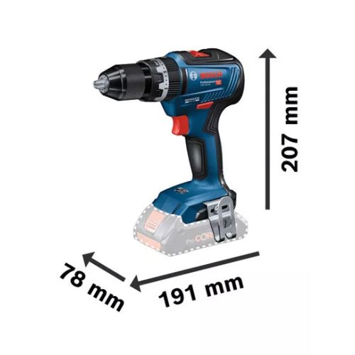 Perceuse-visseuse à percussion 18 V GSB 18V-55 Professional + 2 batteries ProCORE18V 4 Ah + chargeur rapide + coffret L-BOXX BOSCH 06019H5304 photo du produit Secondaire 1 L
