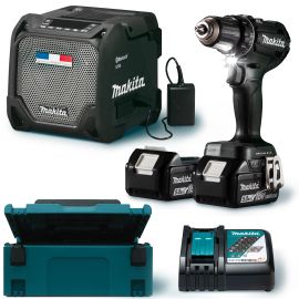 Pack 18V Makita (DDF485RTJ + DMR202) + 2 batteries 5 Ah + chargeur + MAKPAC photo du produit Principale M