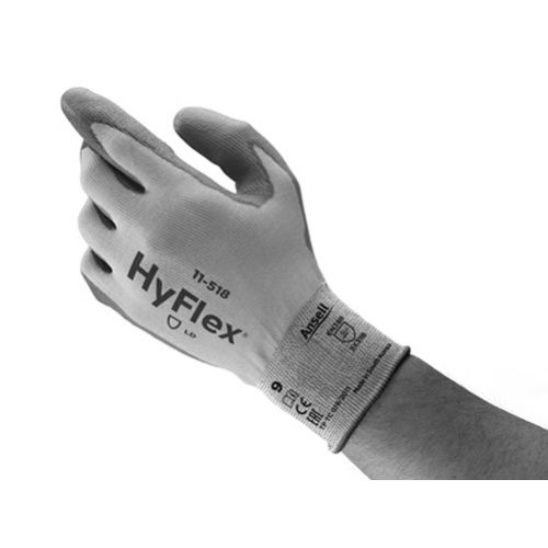 Gants HYFLEX 11518 enduit polyuréthane bleu T7 - ANSELL - 11518T7 pas cher Secondaire 2 L