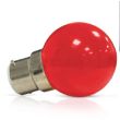 Pack de 2 ampoules LED B22 1 W bulbe dépoli rouge MIIDEX LIGHTING 76420 photo du produit