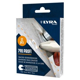 Boîte de 12 craies de marquage à la cire Lyra 798 Profi 95 x 12 mm photo du produit Principale M