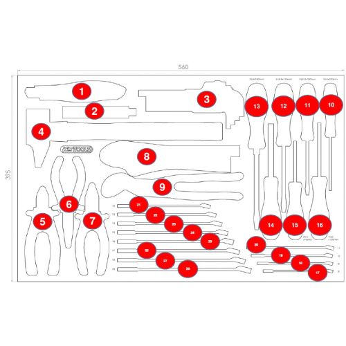 Composition de 184 outils pour servante 10 kg KS TOOLS 714.0184 photo du produit Secondaire 2 L