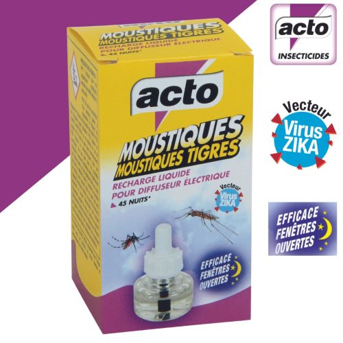 Recharge liquide antimoustiques 30 ml pour diffuseur éléctrique ACTO INSECTICIDES MAT2 photo du produit Secondaire 1 L