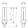 Lampe fluo-compacte 13 W MASTER PL-C 827 2P G24D-1 PHILIPS 620811 photo du produit Secondaire 1 S