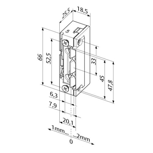 Gâche électrique 118E Profix2 22 - 42 V EFF EFF 118E.13-----B71 photo du produit Secondaire 1 L
