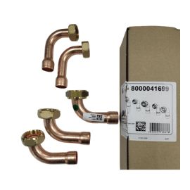 Set de 5 douilles &agrave; braser Saunier Duval pour plaque raccordement hydro thema - 8000041699 pas cher Principale M