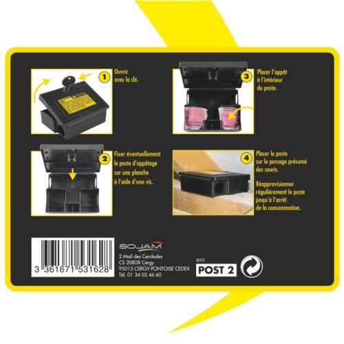 Poste d'appatage souris tous types d'appâts ACTO RONGEURS POST2 photo du produit Secondaire 3 L
