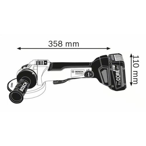 Meuleuse d'angle 18 V GWS 18V-10 PSC + 2 batteries Procore 4 Ah + chargeur + coffret L-BOXX BOSCH photo du produit Secondaire 1 L