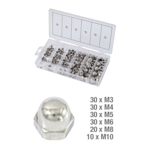 Assortiment d'écrous borgnes en inox 150 pièces KS TOOLS 970.0460 photo du produit Secondaire 1 L