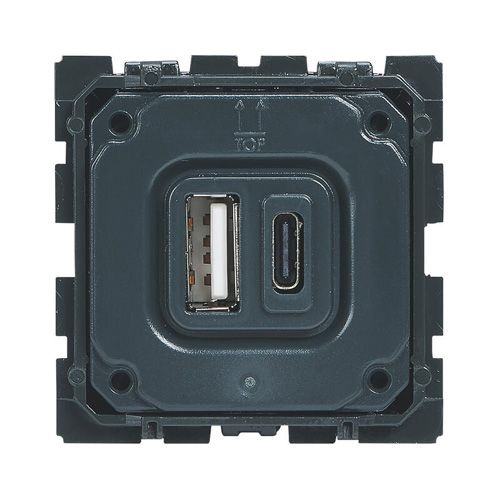 Chargeur double USB CÉLIANE 15 W Type-A et Type-C 3 A LEGRAND 067465 photo du produit Secondaire 1 L