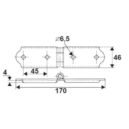 Charnière aluminium N°40 - TORBEL - 92PA40J pas cher Secondaire 1 L