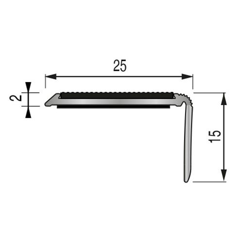 Nez de marche avec bande carbo adhésive pour sols fins 3m - DINAC - 228901D photo du produit Secondaire 2 L