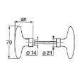 Bouton double ovoïde aluminium blanc 6x90mm - DUBOIS INDUSTRIE - 104163 pas cher Secondaire 1 S