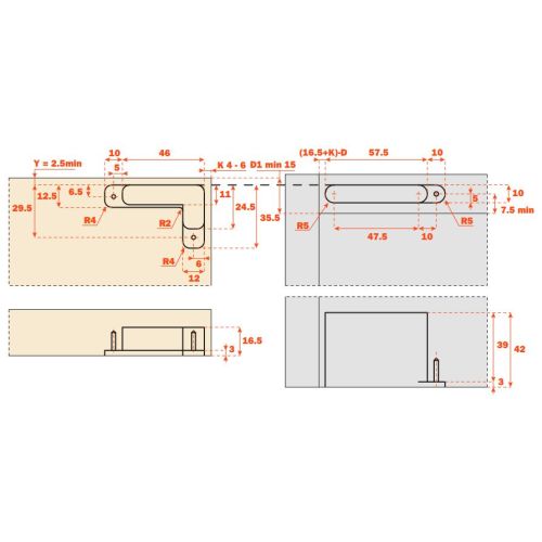 Charnière invisible AIR Push à encastrer SALICE 34598647939649 pas cher Secondaire 1 L