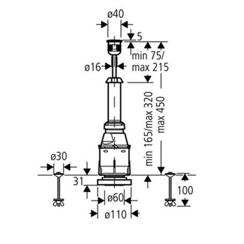 Soupape d'évacuation Servo 3l chromée mate - GROHE - 37086-PI0 pas cher Secondaire 1 L