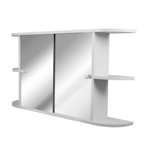 Armoire de toilette étagères intérieures et extérieures RILA WHITE 95cm - PRADEL - 165957 pas cher Secondaire 1 L