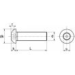 Vis à métaux tête bombée hexagonale creuse teton inviolable A2 ISO 7380 4X12 boîte de 100 ACTON 628024X12 photo du produit Secondaire 3 S