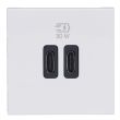 Prise double USB MOSAIC Type-C + Type-C Power Delivery 3 A 30 W LEGRAND 077631L photo du produit Secondaire 1 S