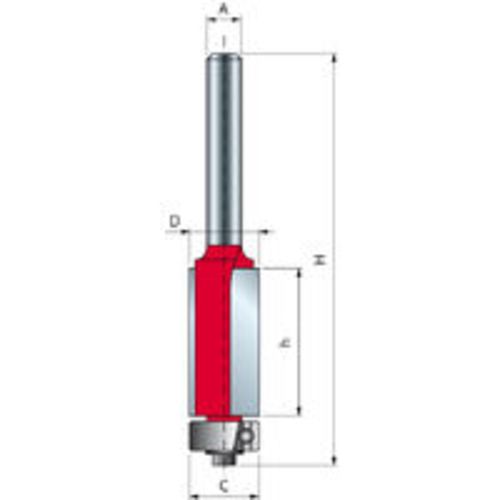 Mèche à ébarber avec roulement Série 42 D 9,5mm H 25,4/71,5mm Q 8mm Z2 - FREUD - F03FR01933 pas cher Secondaire 1 L