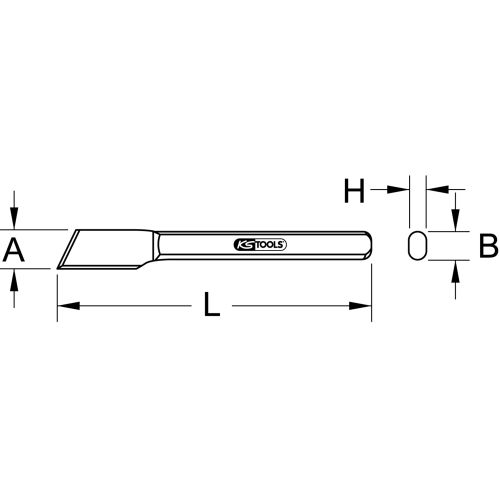 Burin de carrossier 250 x 30 mm KS TOOLS 162.0271 photo du produit Secondaire 1 L