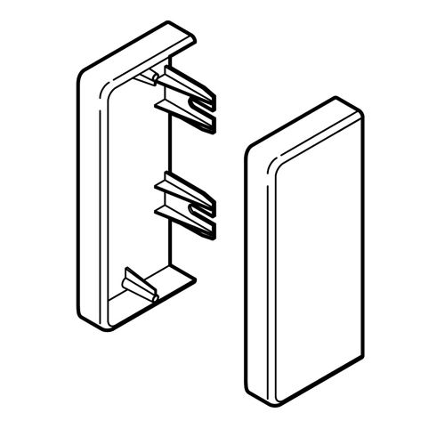 Embout CLIDI H 32mm blanc 90x55mm - OBO BETTERMANN - 6132889 pas cher Secondaire 2 L