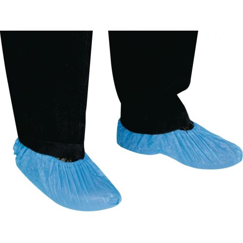 Sachet de 100 surchaussures polyéthylène pour visiteur bleu TU - 00X598 pas cher Principale L