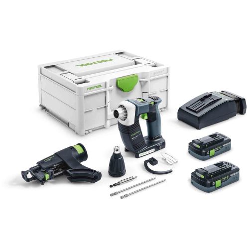 Visseuse plaquiste 18 V DURADRIVE DWC 18-2500 HPC 4,0 I-Plus + 2 batteries 4 Ah + chargeur en coffret SYSTAINER SYS 3 FESTOOL 576498 photo du produit