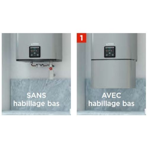 Habillage bas chauffe-eau MALICIO 45-65-80L blanc - THERMOR - 354648 pas cher Secondaire 2 L