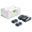 Set énergie SYS 18V 2x4Ah  / TCL 6 Duo en coffret SYSTAINER 3 - FESTOOL - 577109 pas cher