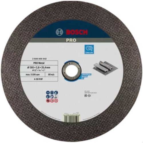 Disque à tronçonner métaux 305 x 2,8x 25,4 mm BOSCH 2608600542 photo du produit