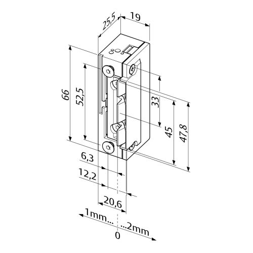 Gâche 118 05 ProFix 2 pour portes coupe-feu sans têtière 10 / 24 V EFF-EFF 118F.13-----A71 photo du produit Secondaire 1 L
